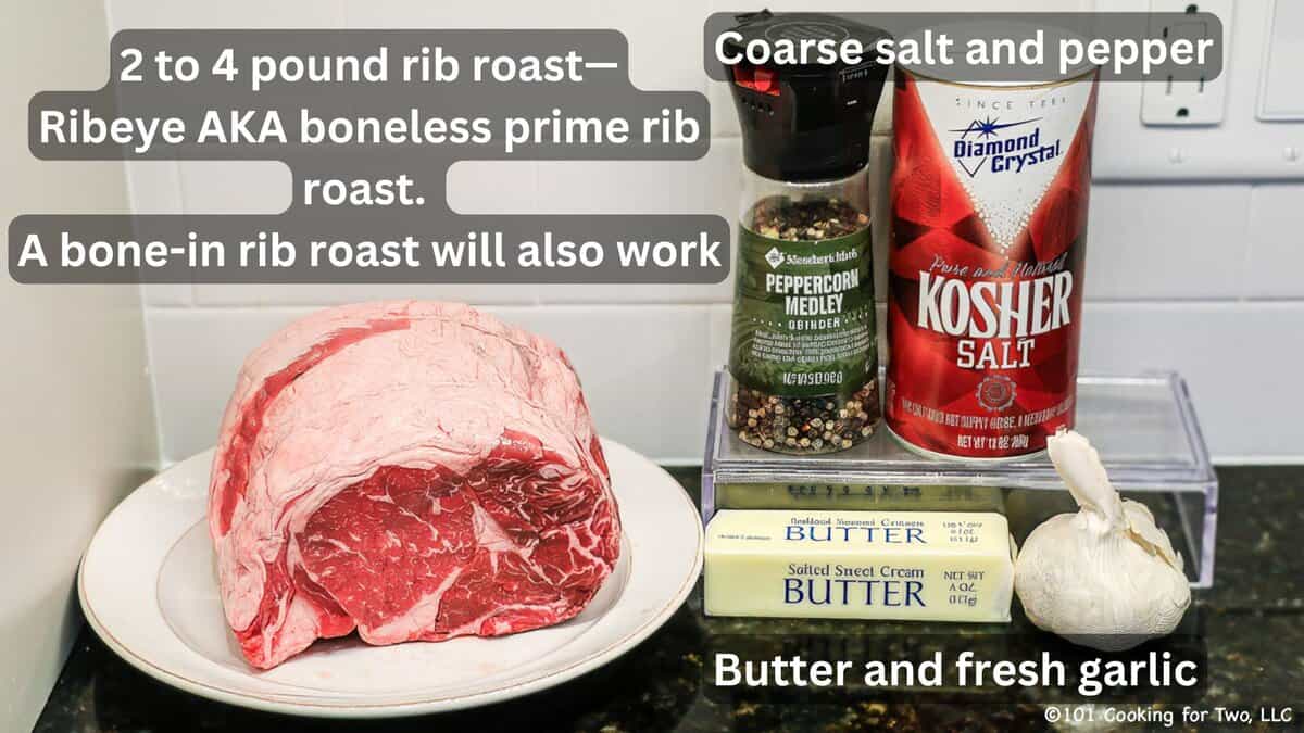 Small rib roast with seasoning—Labeled